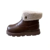 Korean version flanged autumn and winter children's shoes, children's Martin boots, men's fleece boots, boys' two-cotton short boots, girls' boots, big kids Item Picture